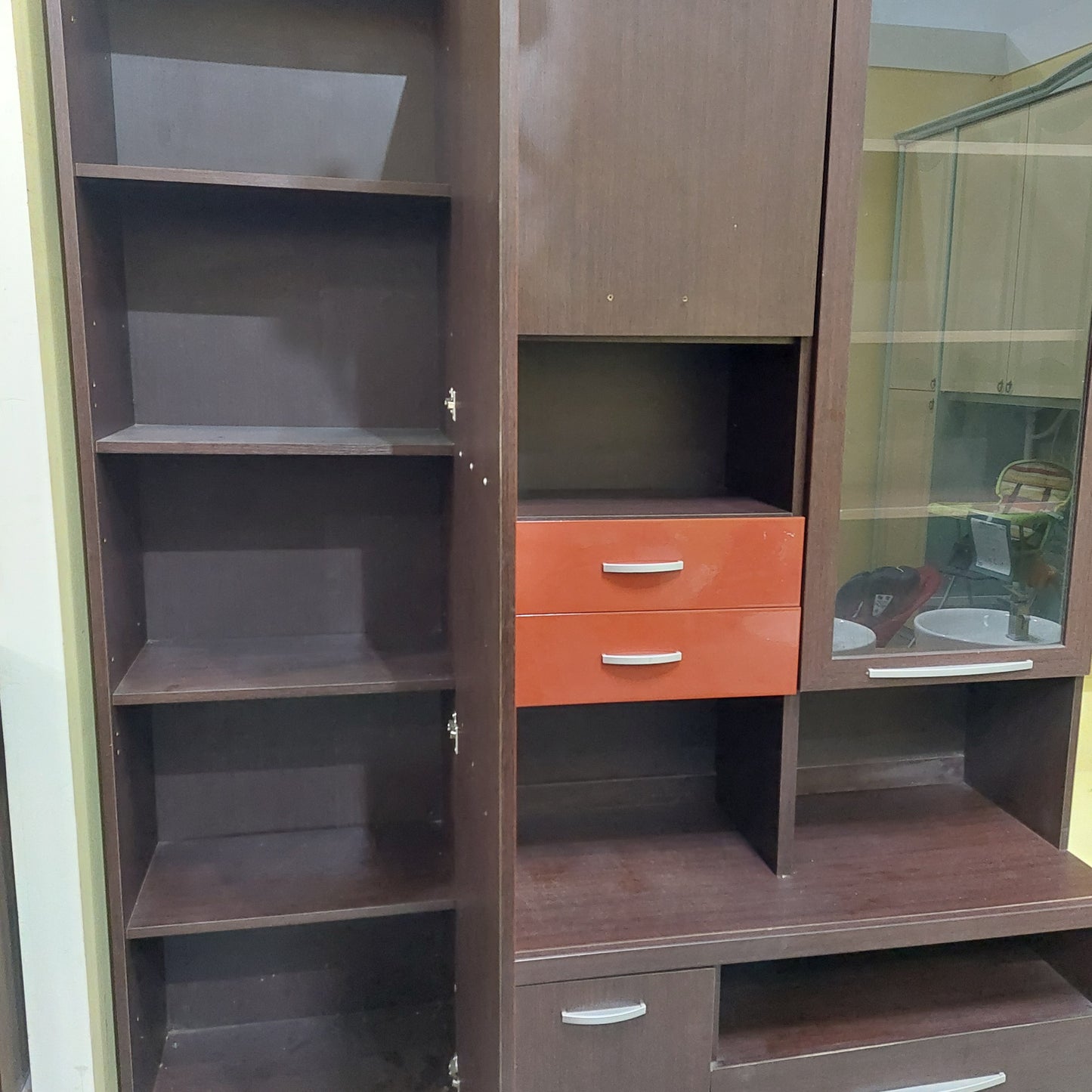 Parete Attrezzata* Wengè/bordeaux Cm300x55x215h