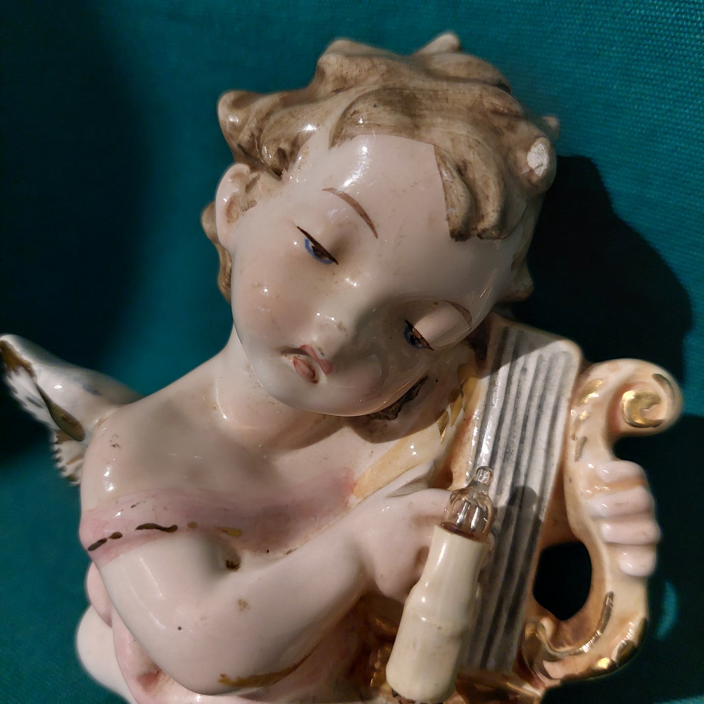 Figurina Puttino Porcellana Antica