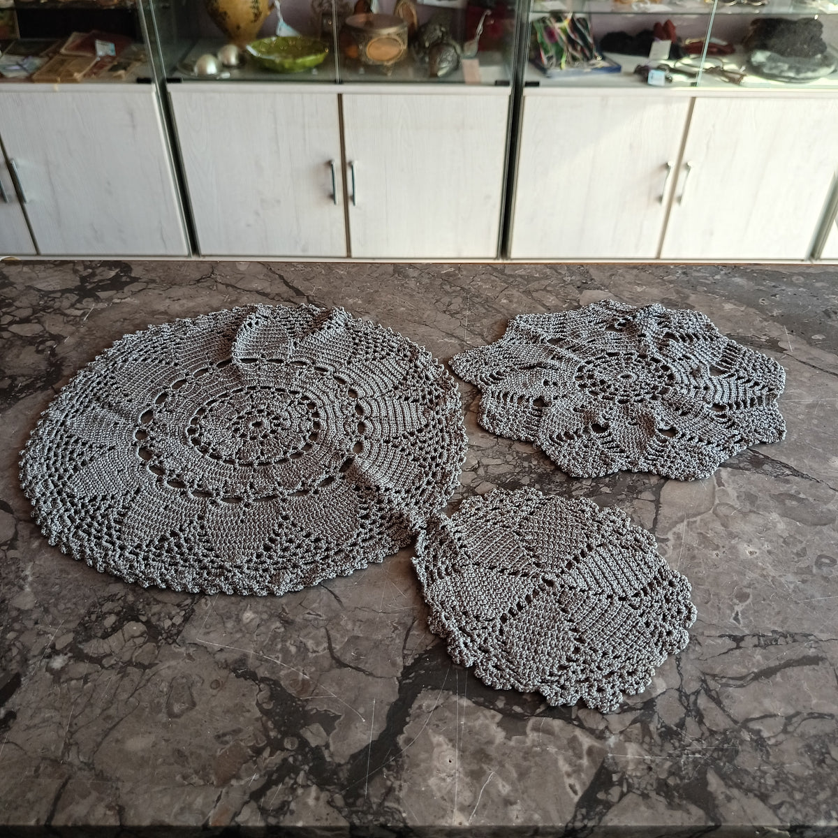 Set/3 Centrini Antracite D.14/22/26cm