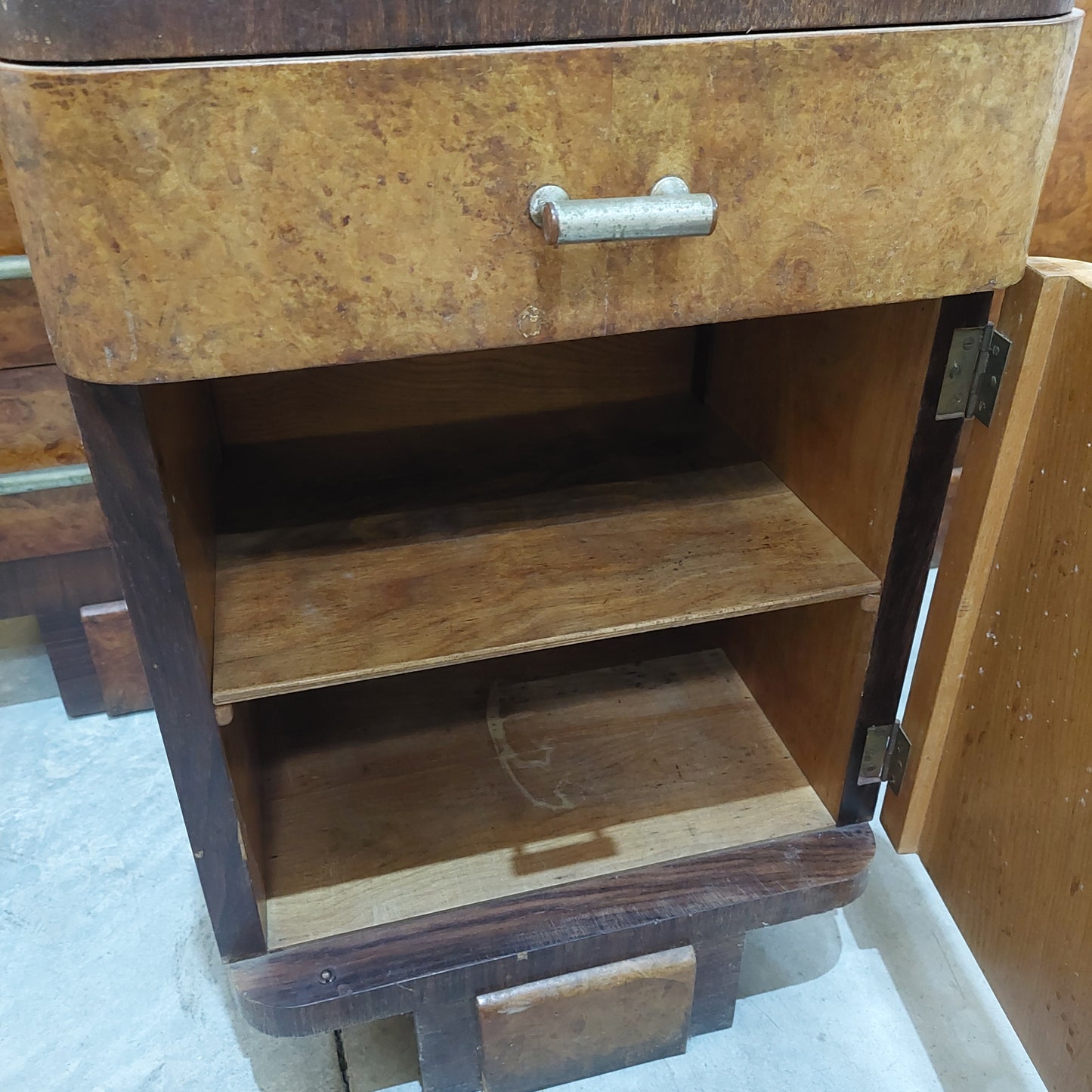 Comodino Stile Decò 1/c 1/s Cm45x37x72h
