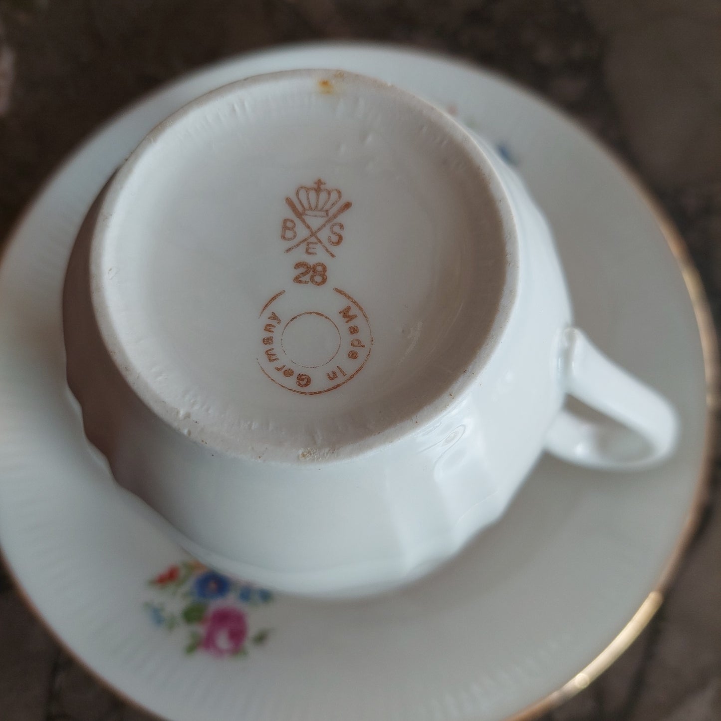 Tazza The Da Collezione Porcellana Tedesca