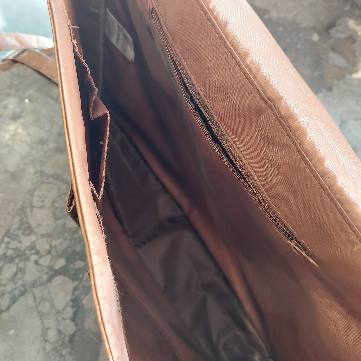 Borsa Cartella Effetto Cuoio
