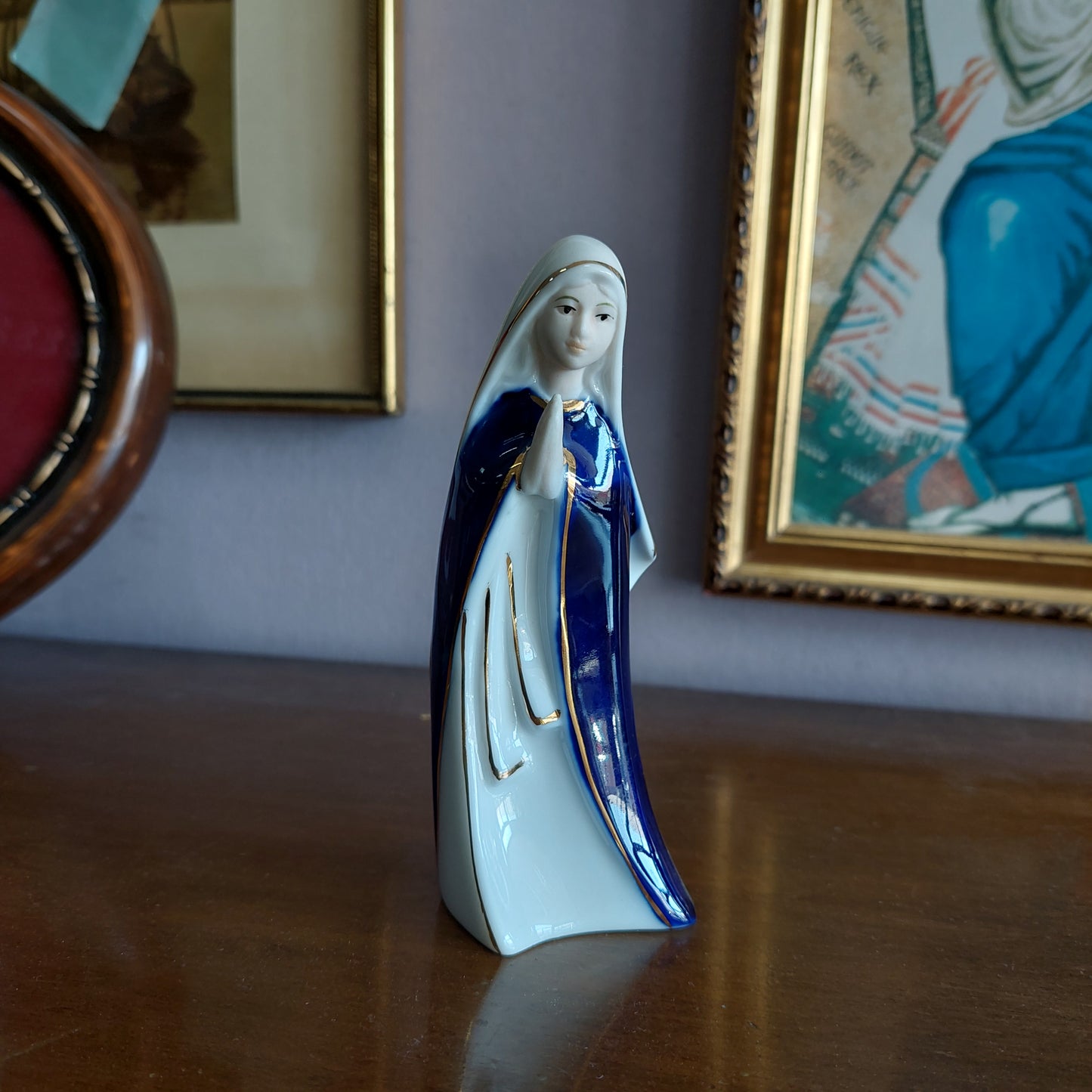 Statuina Madonna Nostra Signora Di Lourdes Porcellana