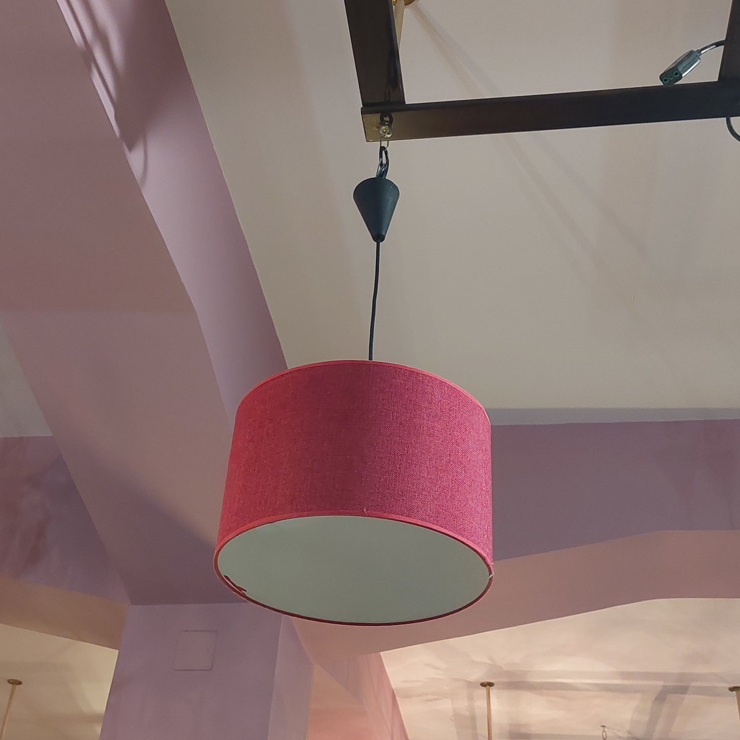 Lampadario A Sospensione Paralume Rosso 1/luce