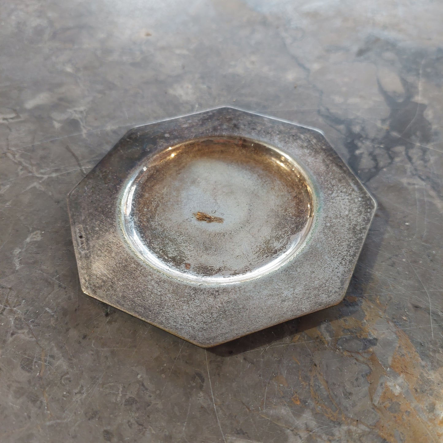 Posacenere * Esagonale Silver Plated D10,5