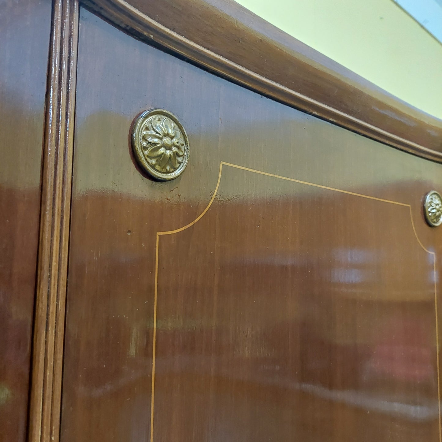 Armadio Legno Anni '50 5/ante Con Specchi Cm276x60x184h