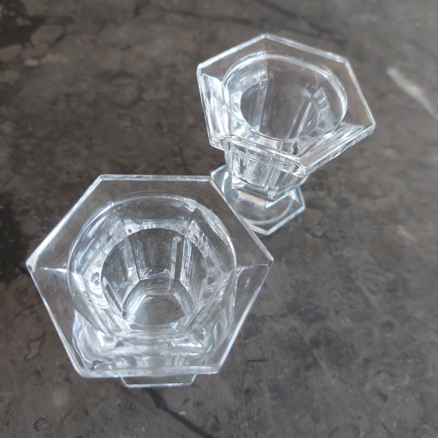 Coppia Portacandela Cristallo D5x5,5h