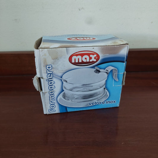 Formaggiera Max Acciaio Vetro