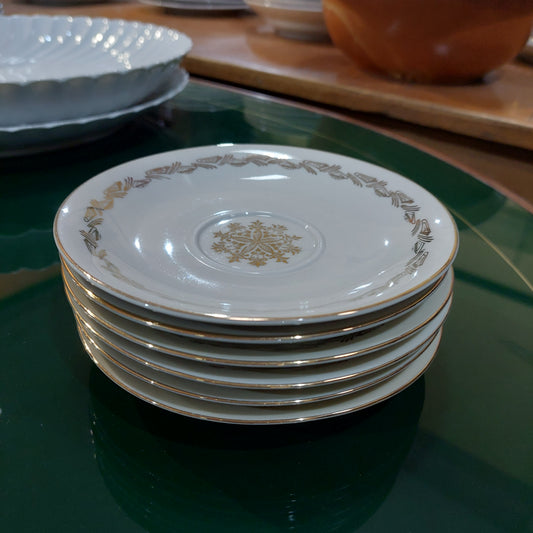 Set/6 Piattini Porc Bavaria Dec Oro