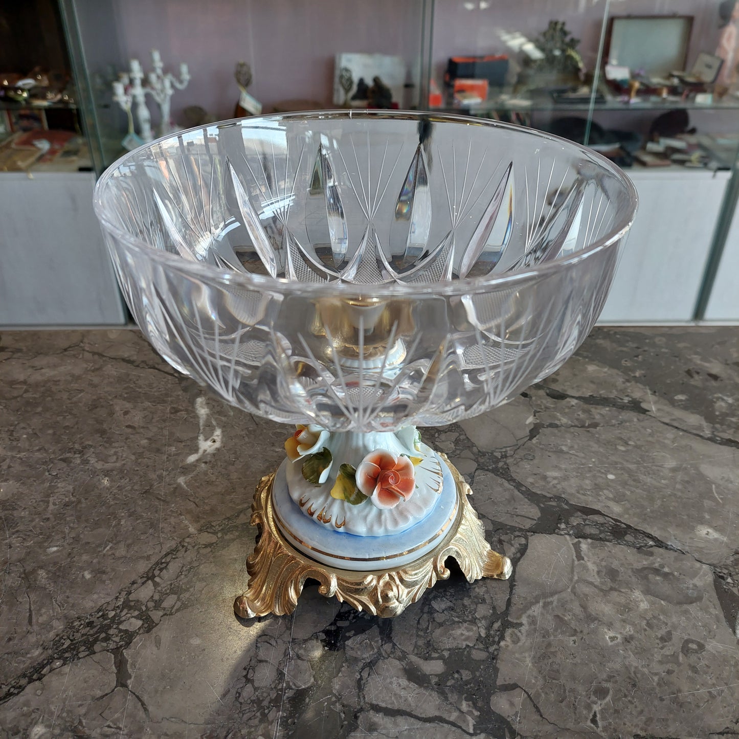 Alzatina Cristallo Porcellana St. Capodimonte