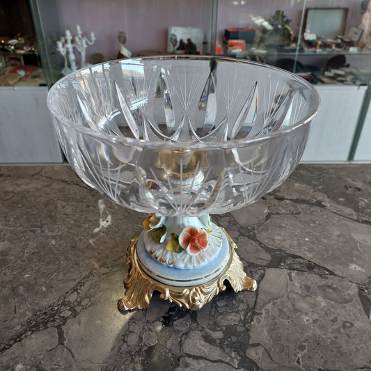 Alzatina Cristallo Porcellana St. Capodimonte