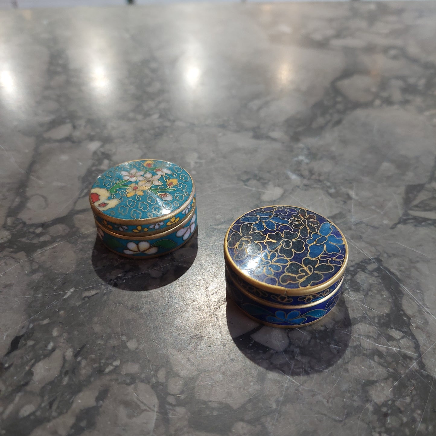 Mini Scatolina Tonda Cloisonnè Cinese
