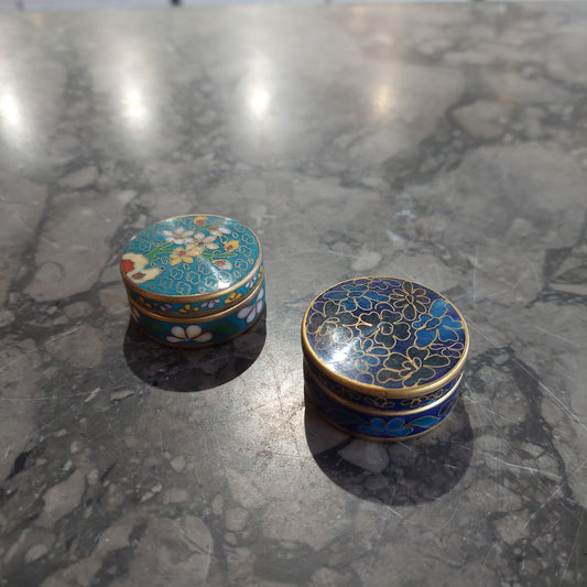 Mini Scatolina Tonda Cloisonnè Cinese