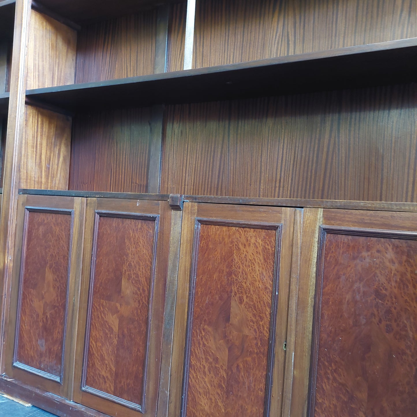 Libreria Legno Massello Mogano 8/s 8/r Cm347x35x262