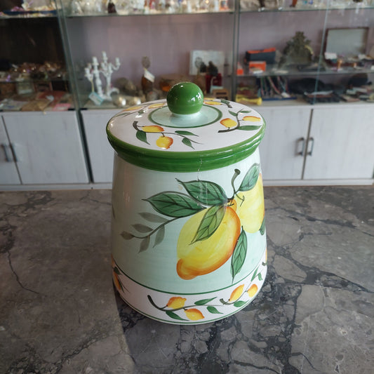 Biscottiera * Ceramica Decoro Limoni