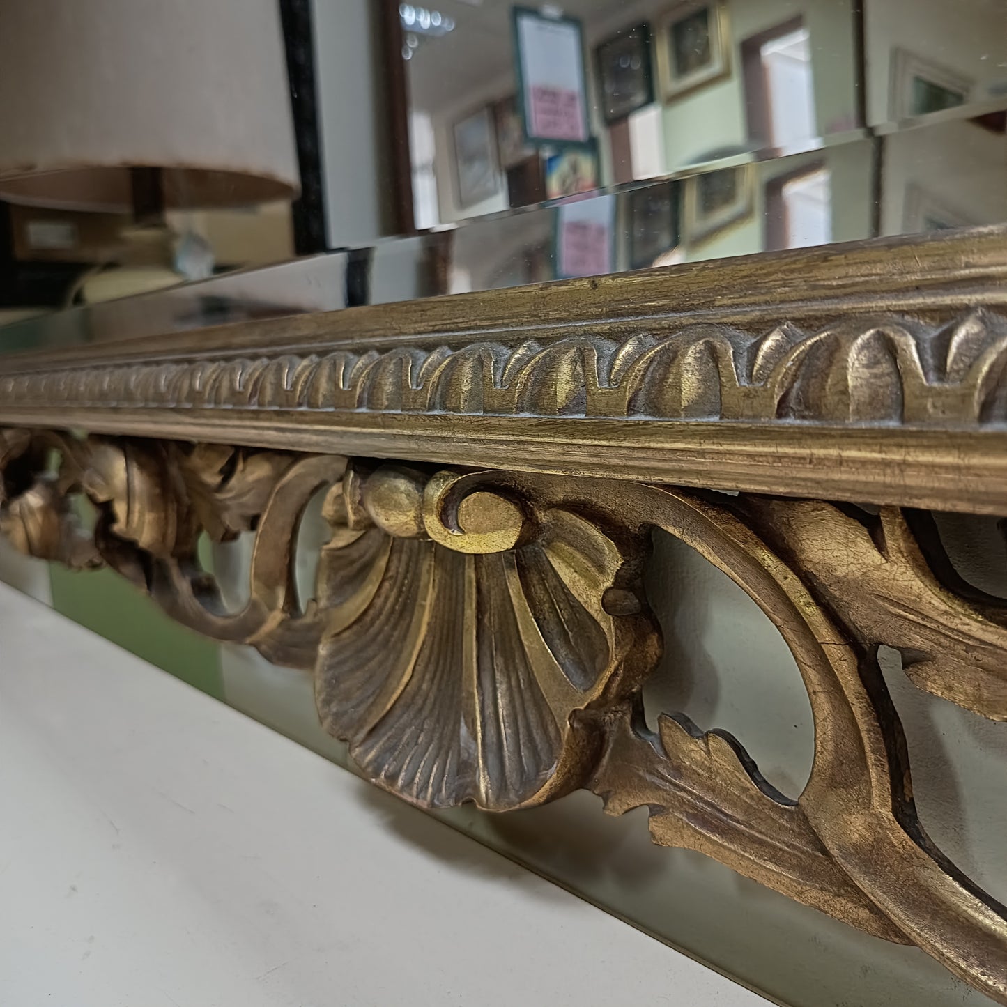 Specchio * Cornice Legno Oro St. Barocco Cm177x94