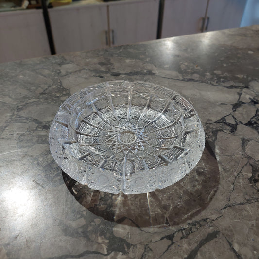 Posacenere Cristallo Molato Di Boemia D16x4h