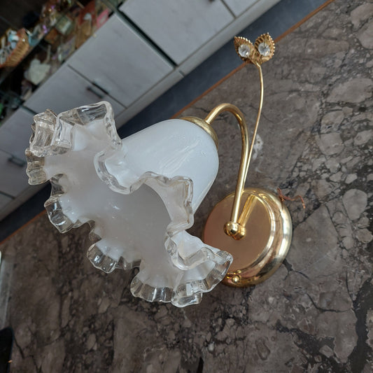 Applique Ottone * Coppa Vetro Fiore Di Murano