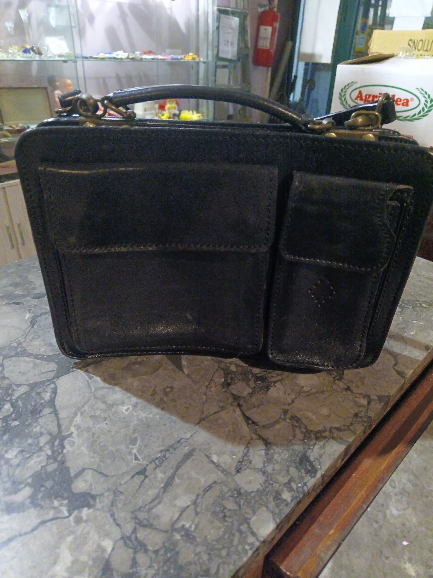 Borsa Postina Pelle Nera
