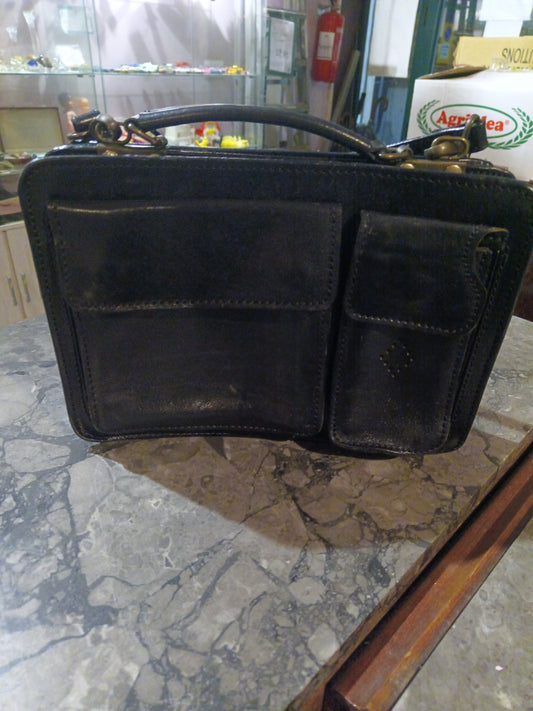 Borsa Postina Pelle Nera