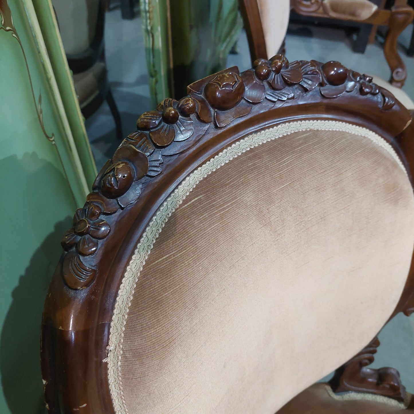 Coppia Poltrone Legno St. Luigi Filippo