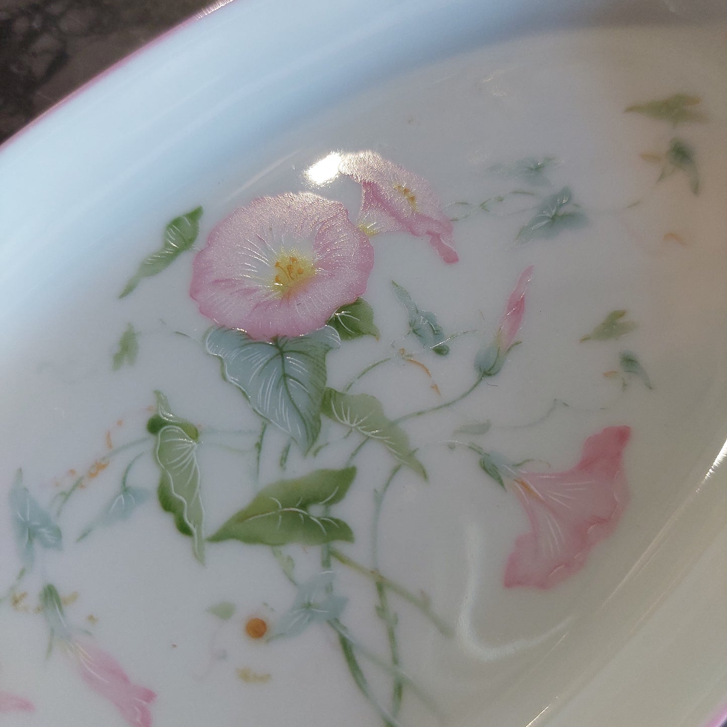 Piattino Ovale Fiori Annie Grenade Limoges France