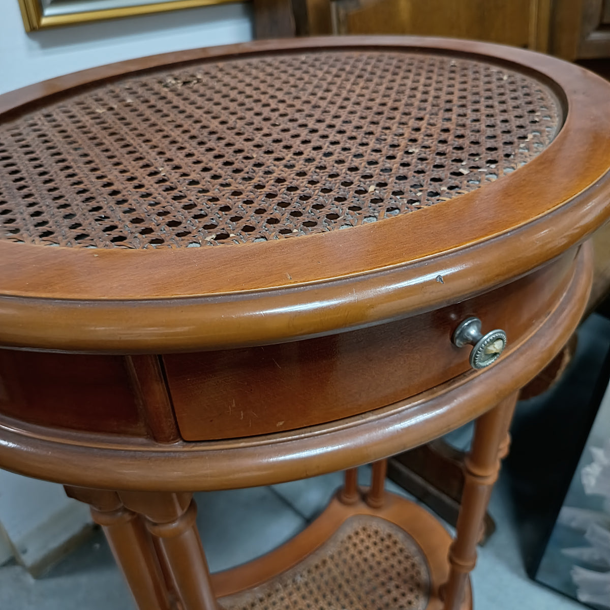 Tavolino 1/c Paglia Di Vienna Cm52x43x76