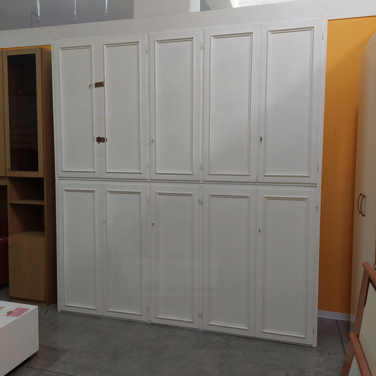 Armadio* 10/a Bianco Shabby Chic Cm247x61x266