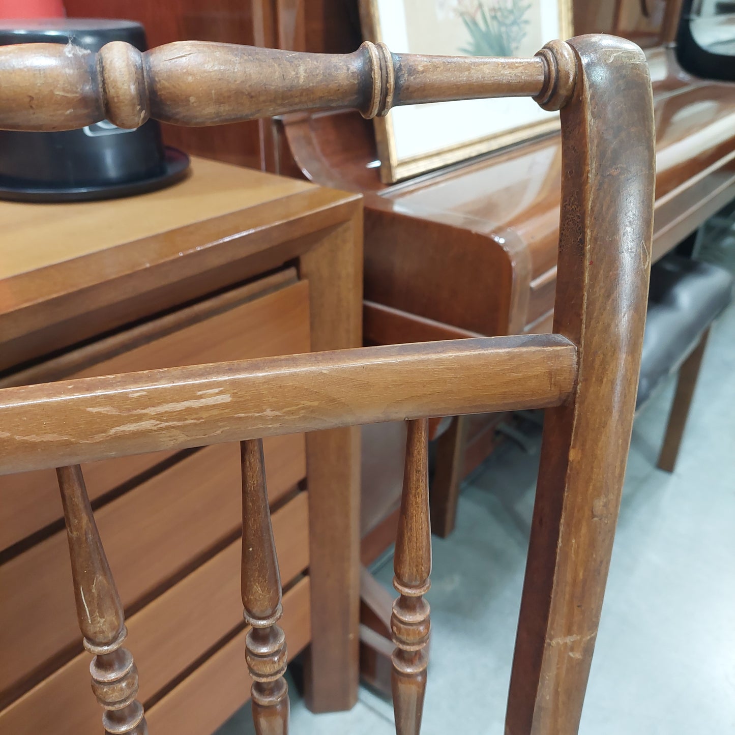 Set/4 Sedie Antiche Legno Imb.
