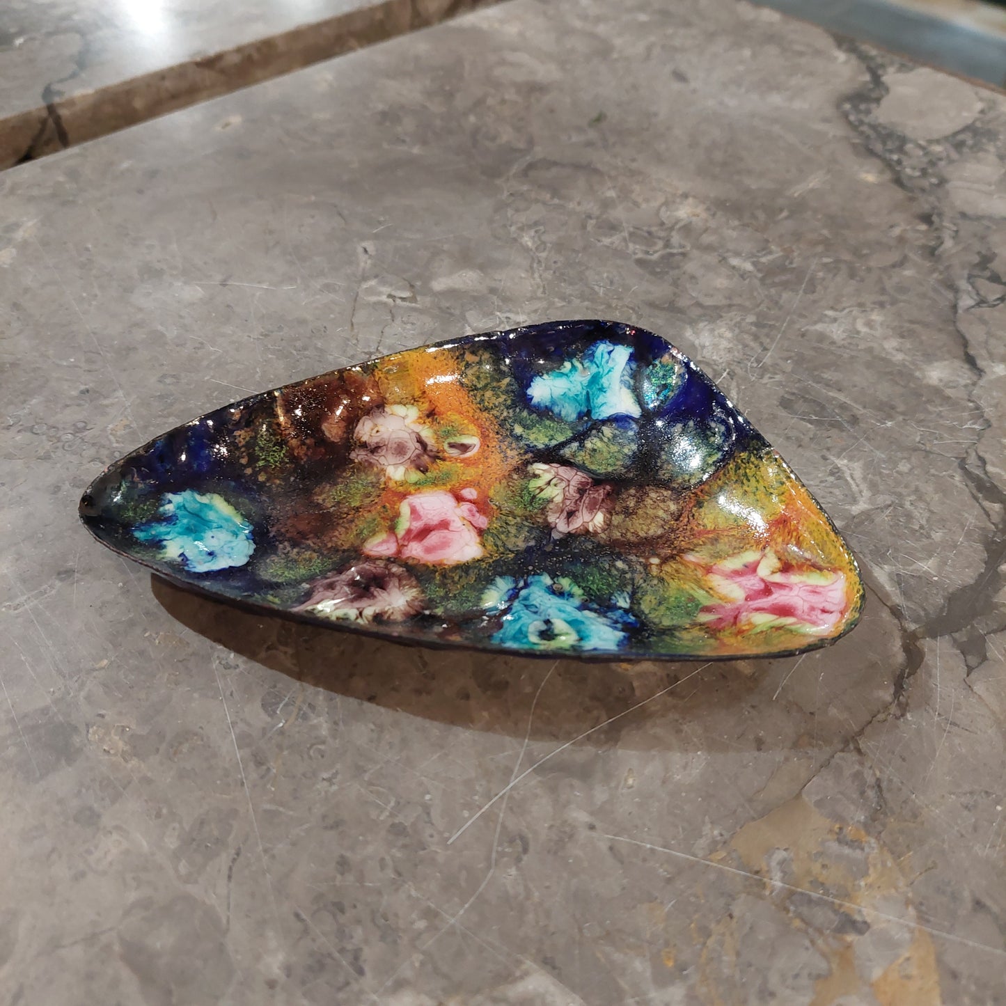 Piattino Triangolare Vetro Di Murano Cm15x10