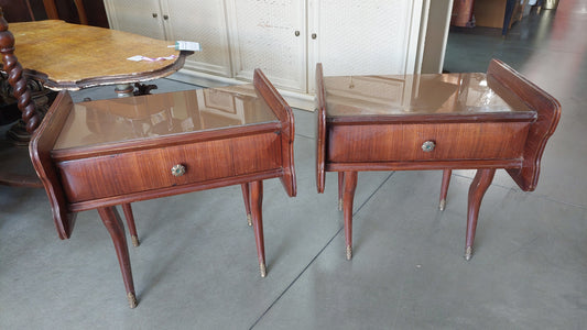 Coppia Comodini Legno Anni 50