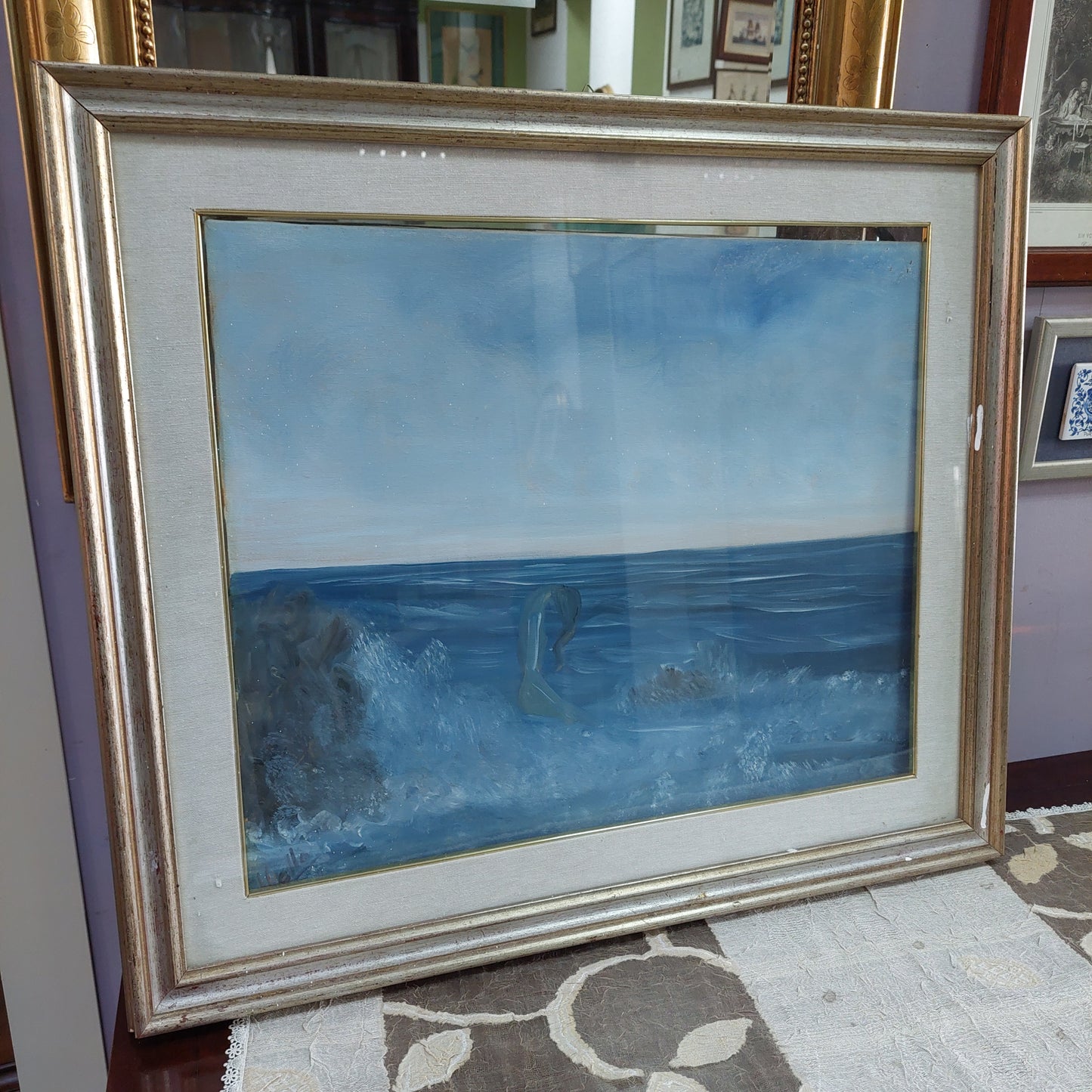 Quadro Paesaggio Donna Al Mare