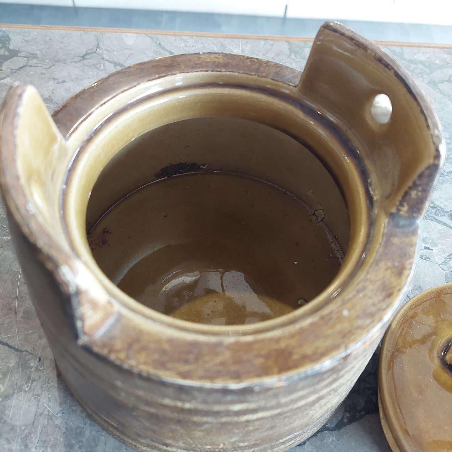 Barattolo * Ceramica E Cuoio Vintage