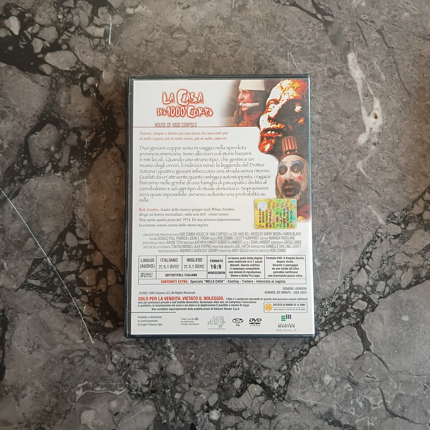 Dvd/la Casa Dei 1000 Corpi