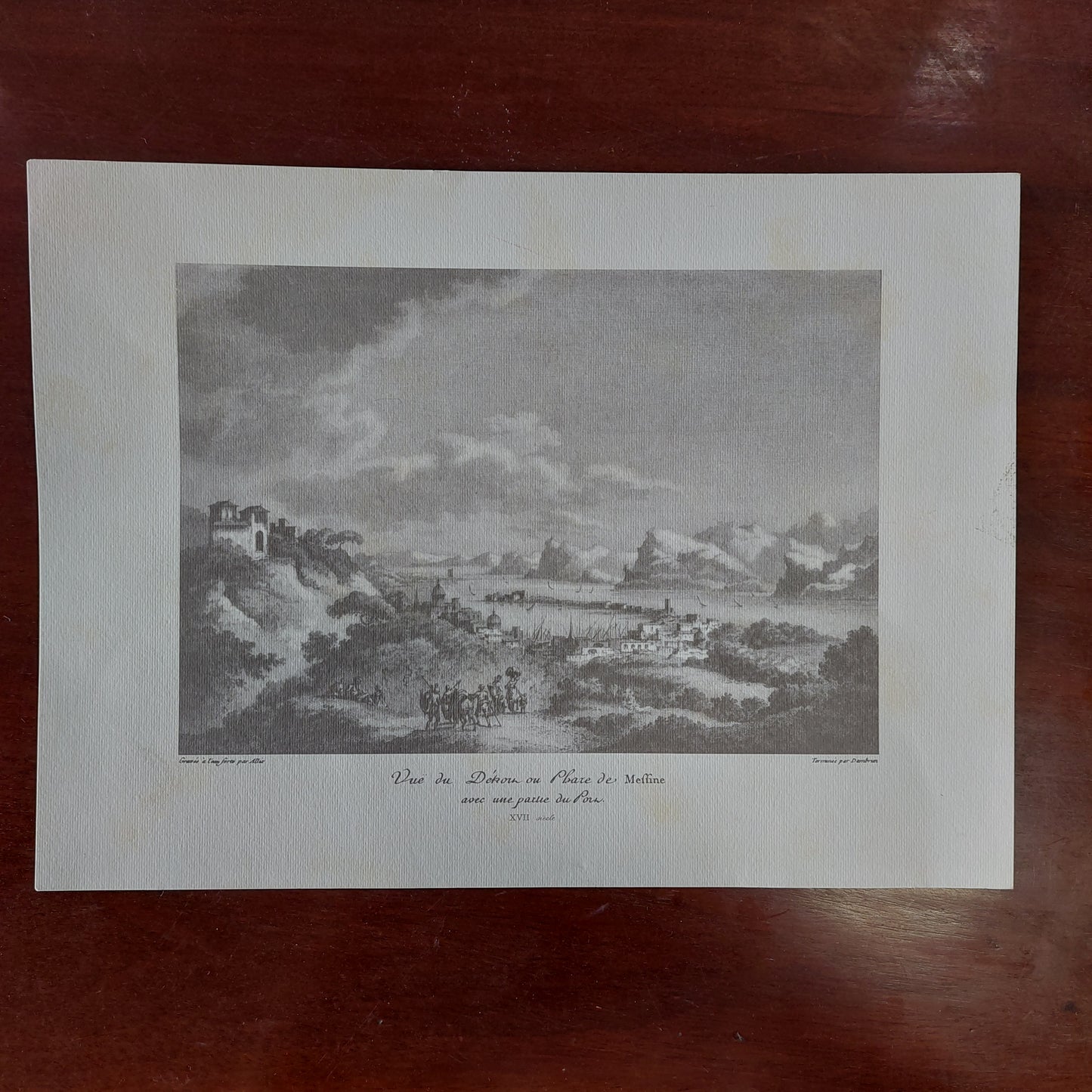 Q/stampa Francese Messina Antica Cm34,5x25,5