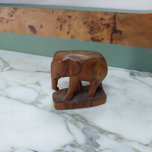 Statuina Etnica Elefante Legno