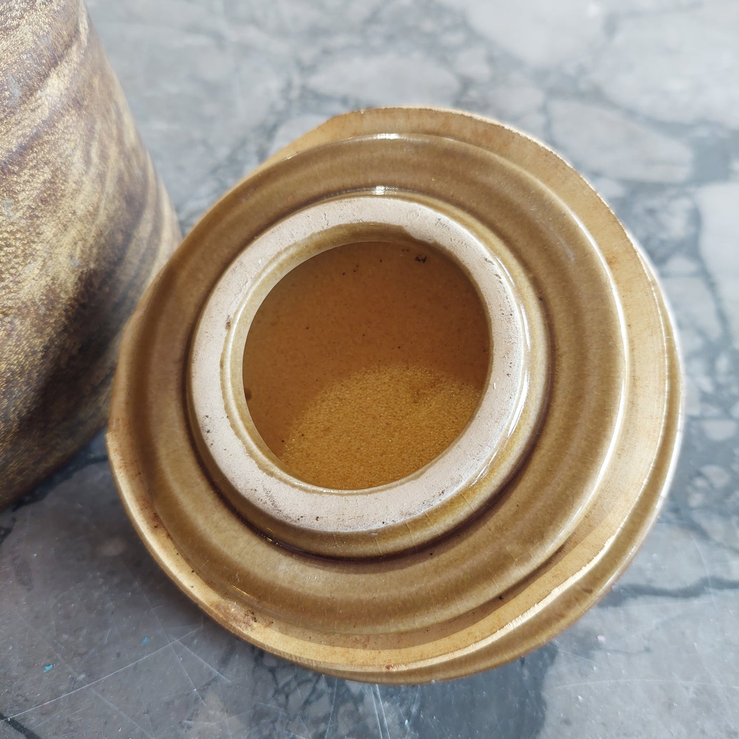 Barattolo * Ceramica E Cuoio Vintage