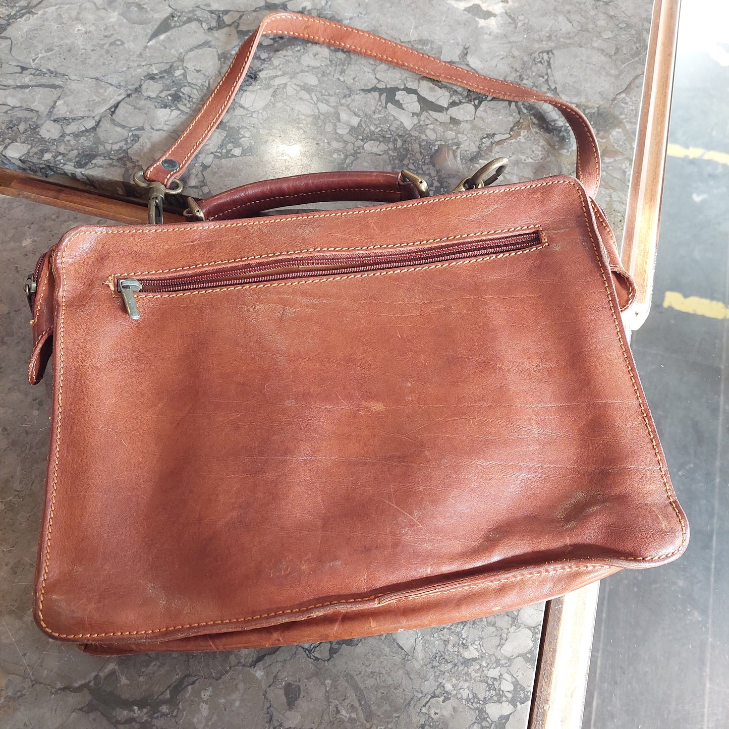 Borsa Porta Documenti In Cuoio I Medici Firenze Vintage