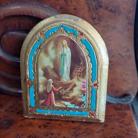Mini Quadretto Icona Madonna Di Lourdes