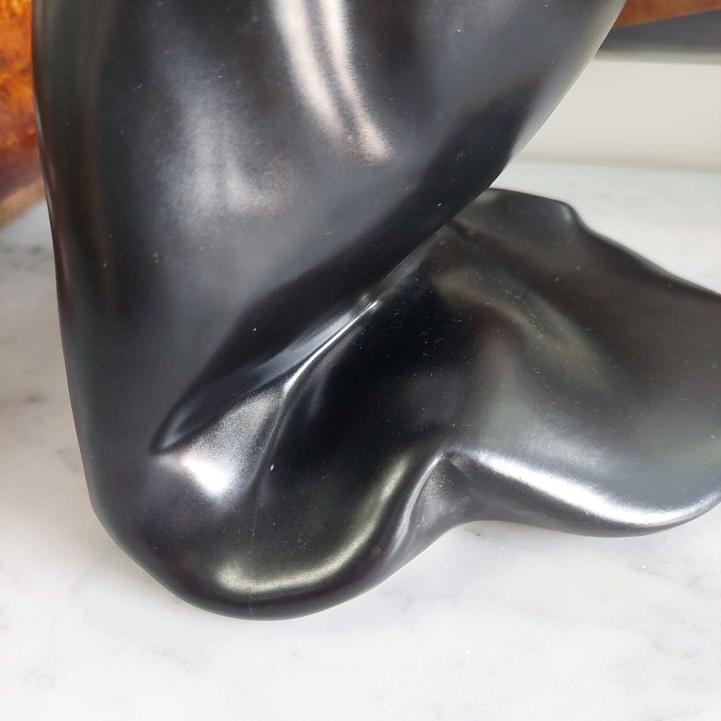 Scultura Astratta Ceramica Bassano Firmata A.mario 1982 H24