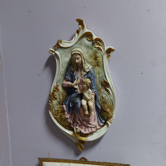 Capezzale* Madonna Con Bambino Porc Capodimonte