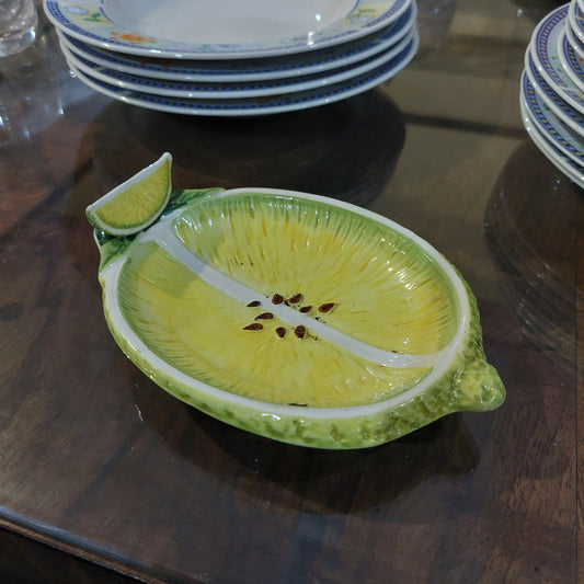 Vassoietto Limone Ceramica Bassano Decorato A Mano