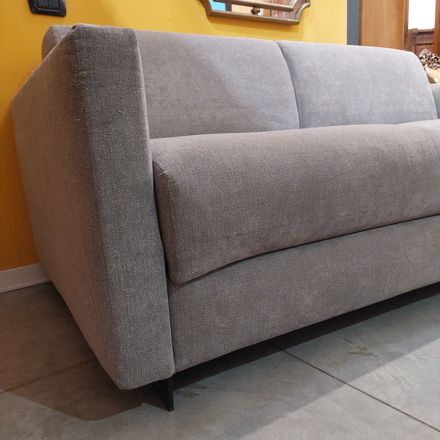 Divano Letto Grigio 2 Posti Cm185x95x85h
