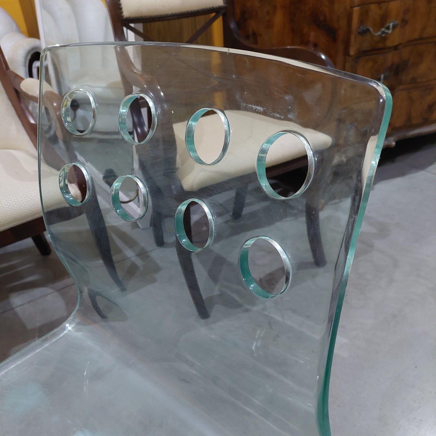 Sedia Girevole Plexiglass Vintage