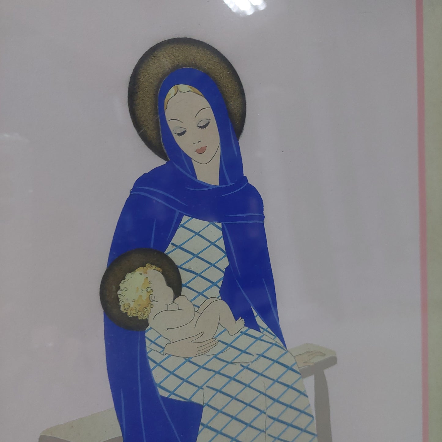 Quadro Madonna Con Bambino Giovanni Meschini Cm44,5x49