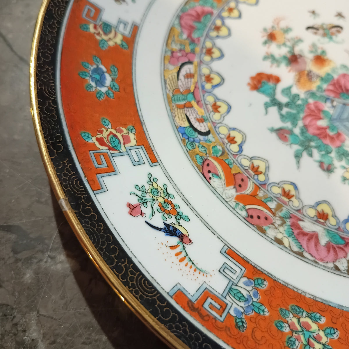Piatto Vintage Porcellana Cinese Da Collezione D.26