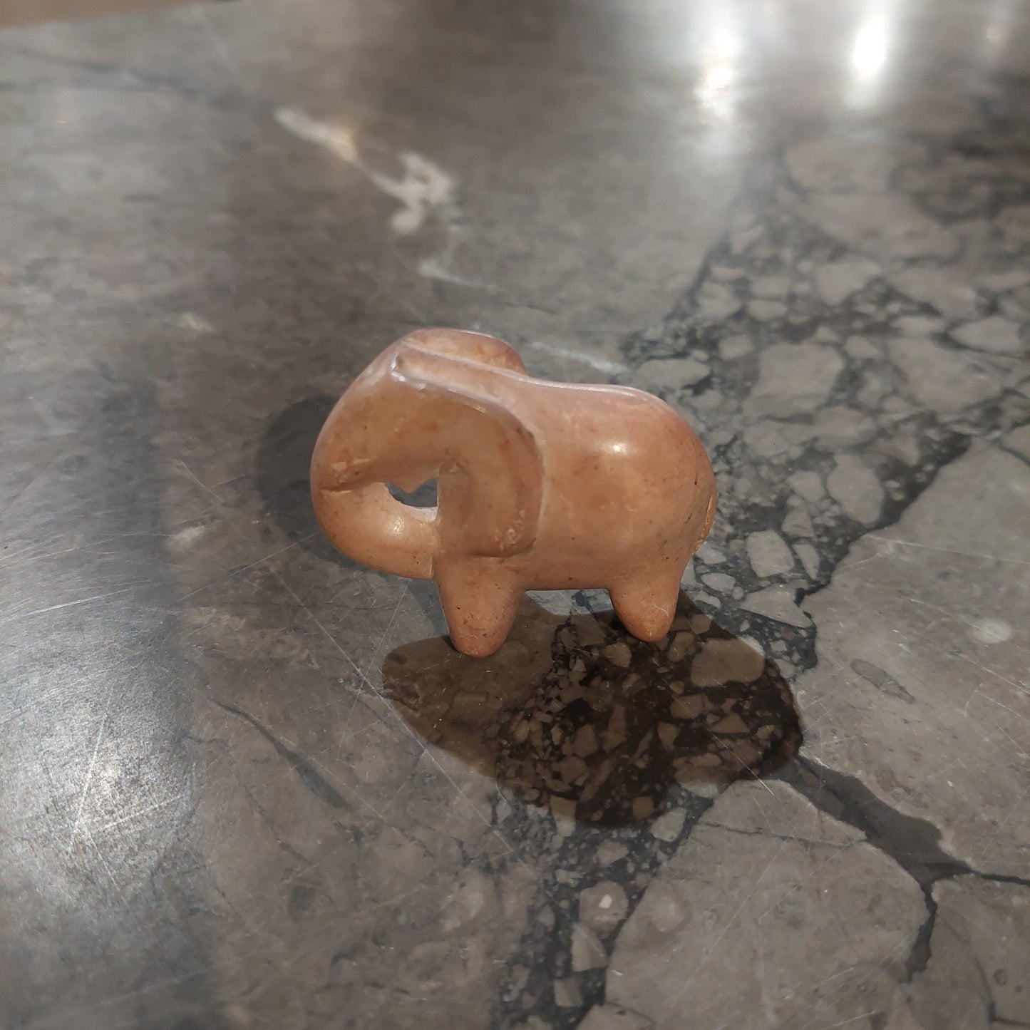 Statuina Elefante Pietra Saponaria (steatite) Cm1,5x4,5x3,5h