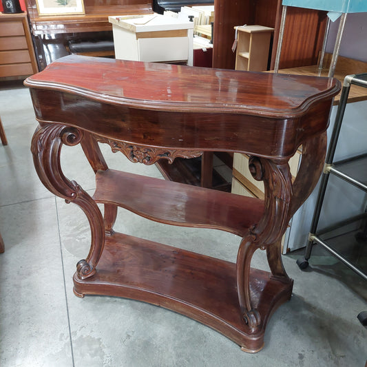 Consolle St. Luigi Filippo 2/ripiani 1/ribalta '800