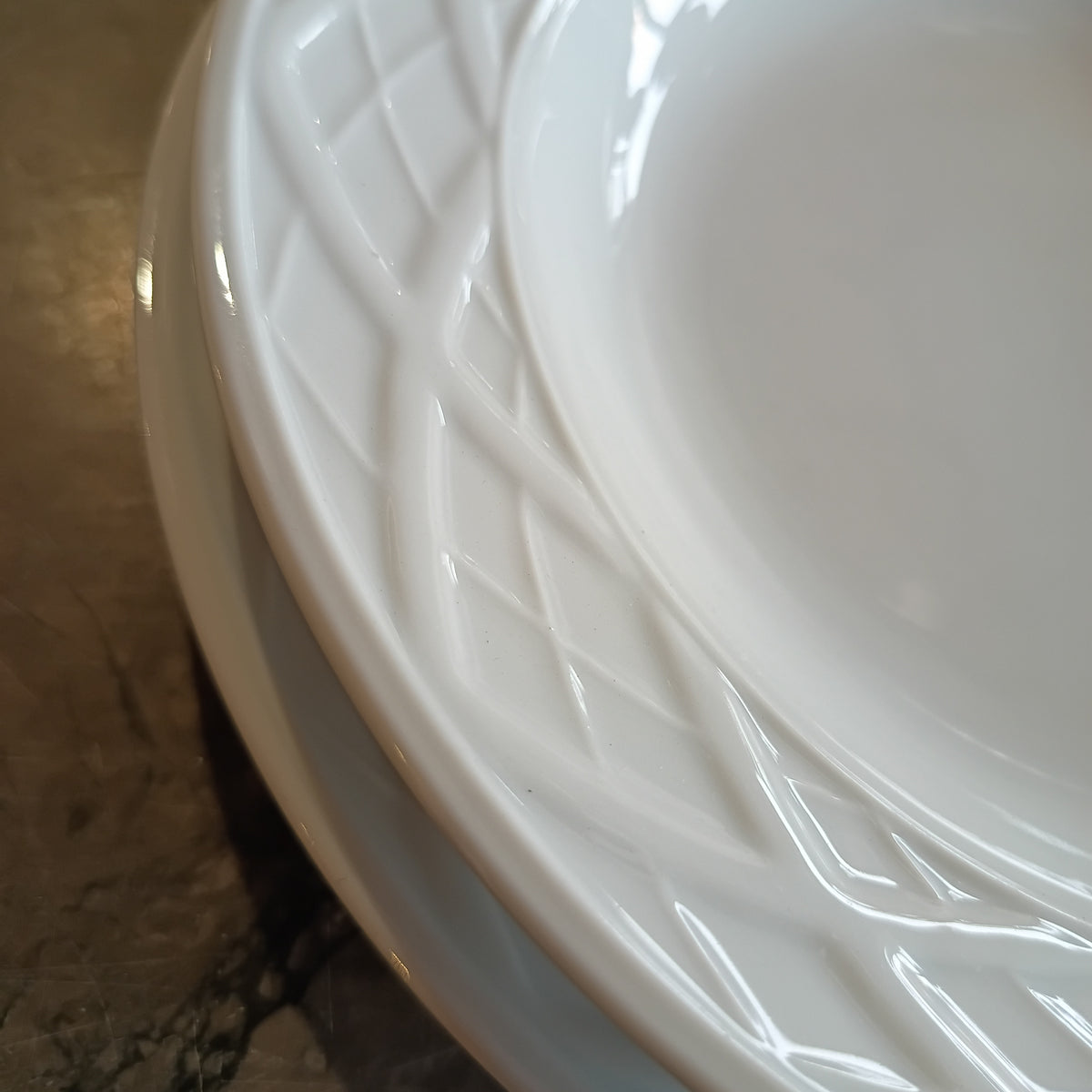 Set/12 Piatti Porcellana Bianca Galvani (5piani/5fondi/2ovali)
