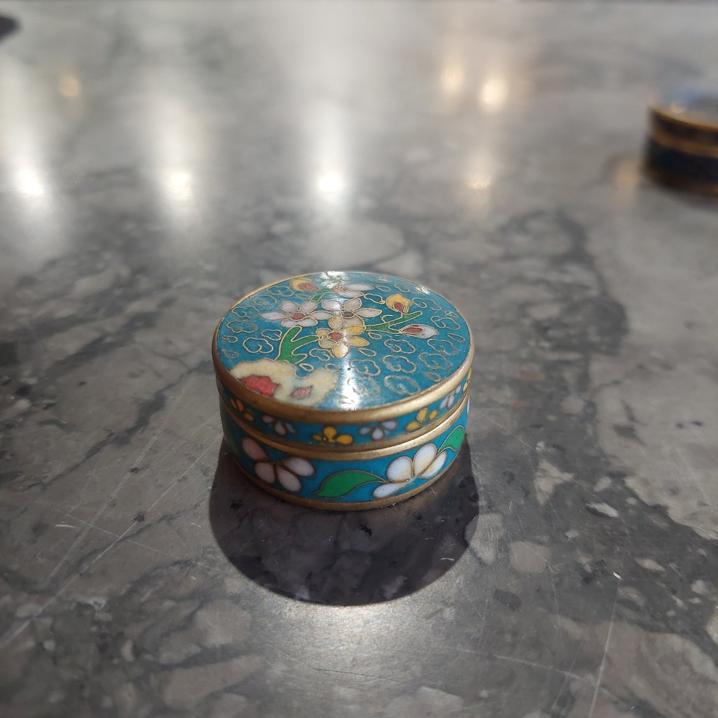 Mini Scatolina Tonda Cloisonnè Cinese
